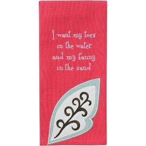 Toes in the Water Hot Pink South Seas Guest Towel